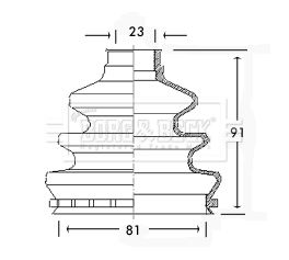 BORG & BECK gofruotoji membrana, kardaninis velenas BCB2529